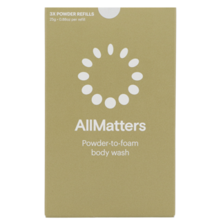 AllMatters Powder-to-Foam Body Wash Refill - 3 x 25g