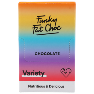 Funky Fat Foods Chocolate Bars Variety Box - 10 x 50 g