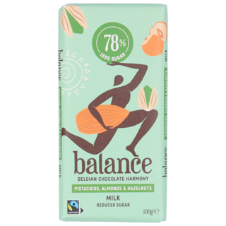 Balance Tablette de Chocolat au Lait avec des Noix - 100 g