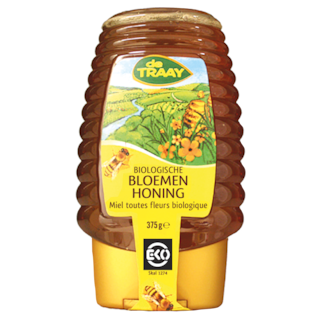 De Traay Imkerij Vloeibare Bloemenhoning Bio (375gr)