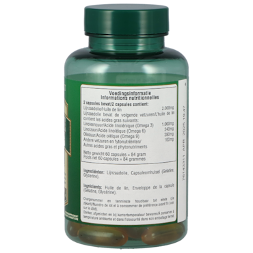 Holland & Barrett Lijnzaadolie, 1000mg - 60 capsules image 2