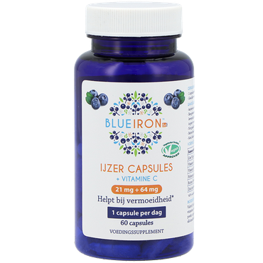 Reviews over Blue Iron IJzer Capsules + Vitamine C - 60 capsules