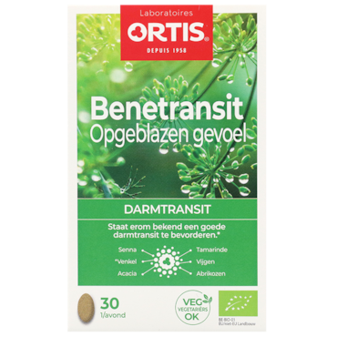 Ortis Benetransit Sensations de ballonnements Comprimés Bio image 1