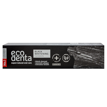 Ecodenta Extra Black Dentifrice blanchissant au charbon de bois noir & Teavigo 100 ml image 3
