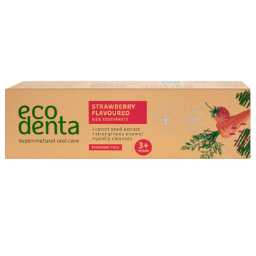 Ecodenta Dentifrice spécial enfants parfum fraises des bois, à l'extrait de carotte & Kalident - 75ml image 3