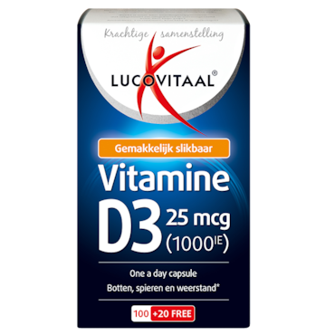 Lucovitaal Vitamine D3 25mcg - 120 capsules image 1