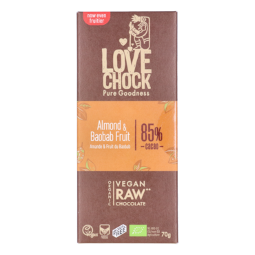 Lovechock Almond & Baobab 85% Cacao Bio - 70g image 1