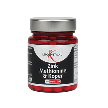 Lucovitaal Zink - Methionine & Koper (60 Tabletten) image 2