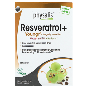 Reviews over Physalis Resveratrol+ Youngr - 30 tabletten