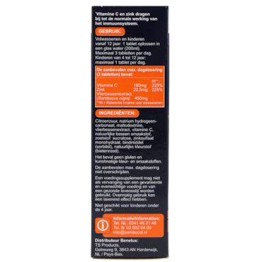 Sambucol Immuno Forte Vitamine C + Zink - 15 bruistabletten image 3