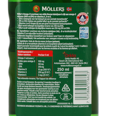 Möller's Omega-3 Levertraan Naturel - 250 ml image 2