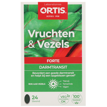 Ortis Vruchten & Vezels Forte Darmtransit (24 Tabletten) image 1