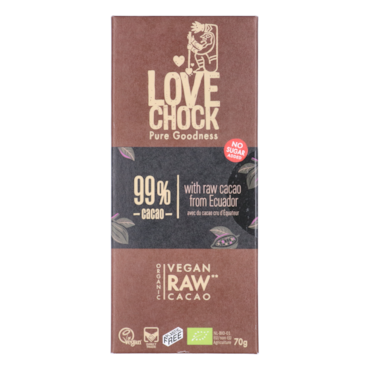 Lovechock Extreme Dark 99% Cacao - 70g image 1