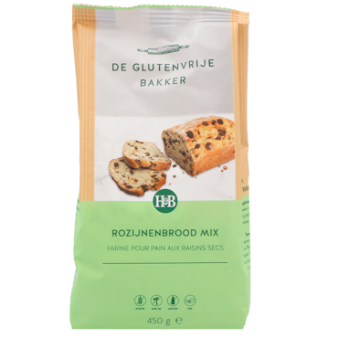 De Glutenvrije Bakker Rozijnenbrood Mix - 450g image 1