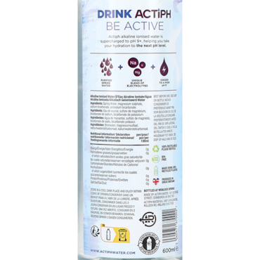 ActiPH Water Actiph Alkaline Water - 600ml image 2