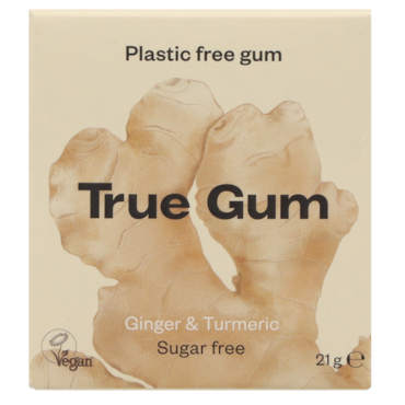 True Gum Ginger & Turmeric Kauwgom - 21g image 1
