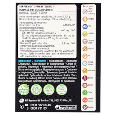 Lucovitaal Magnesium Forte, 400mg (20 Sachets) image 2