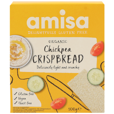 Amisa Crackers de Pois Chiches Bio - 100g image 1