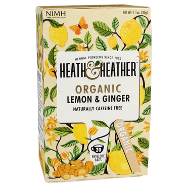 Heath & Heather Lemon & Ginger Tea Bio
