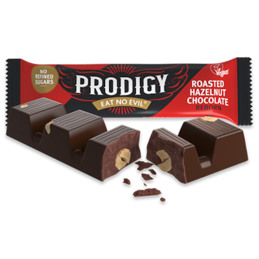 Prodigy Roasted Hazelnut Chocolate Bar Vegan - 35g image 3