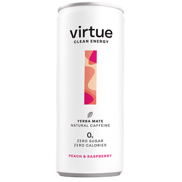 Virtue Clean Energy Yerba Mate Peach & Raspberry - 250ml