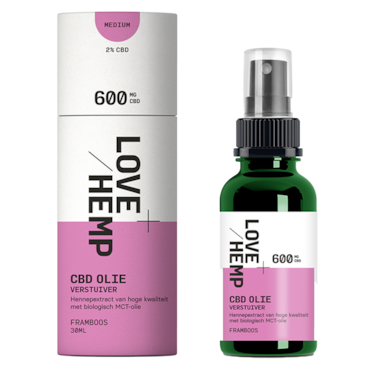 Love Hemp CBD Olie Verstuiver Framboos 2% (30ml) image 3