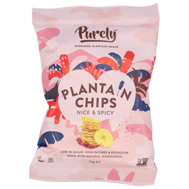 Purely Plantain Chips Nice & Spicy - 75g image 1