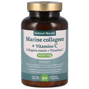 Holland & Barrett Marine collageen + Vitamine C 1000 mg - 90 tabletten image 1
