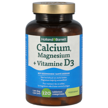 Holland & Barrett Calcium, Magnesium + Vitamine D3 - 120 tabletten image 1