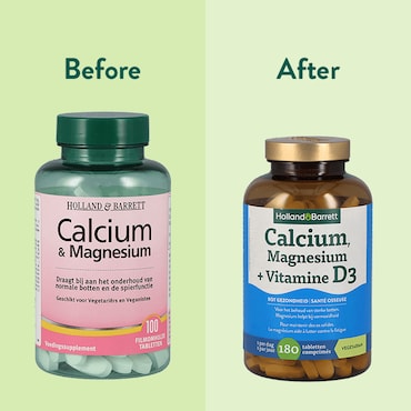 Holland & Barrett Calcium, Magnesium + Vitamine D3 - 180 tabletten image 4