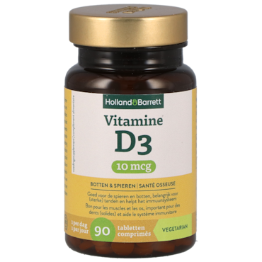 Holland & Barrett Vitamine D3 10mcg - 90 tabletten image 1