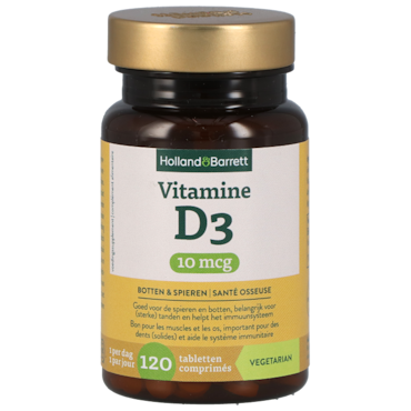 Holland & Barrett Vitamine D3 10mcg - 120 tabletten image 1