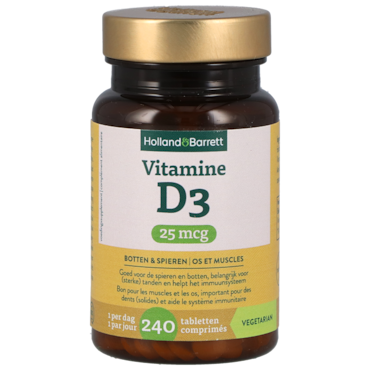 Holland & Barrett Vitamine D3 25mcg - 240 tabletten image 1