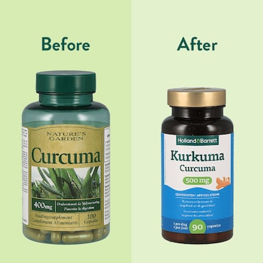 Holland & Barrett Kurkuma 500mg - 90 capsules image 4