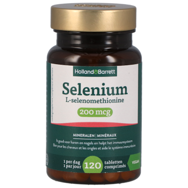 Holland & Barrett Selenium L-selenomethionine 200mcg - 120 tabletten image 1
