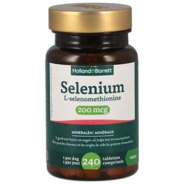 Holland & Barrett Selenium L-selenomethionine 200mcg - 240 tabletten image 1