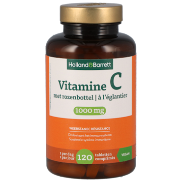 Holland & Barrett Vitamine C met Rozenbottel 1000mg - 120 tabletten image 1
