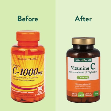 Holland & Barrett Vitamine C met Rozenbottel 1000mg - 120 tabletten image 4