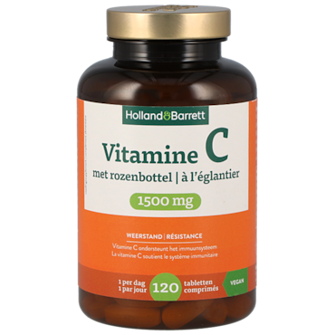 Holland & Barrett Vitamine C Met Rozenbottel 1500mg - 120 tabletten image 1