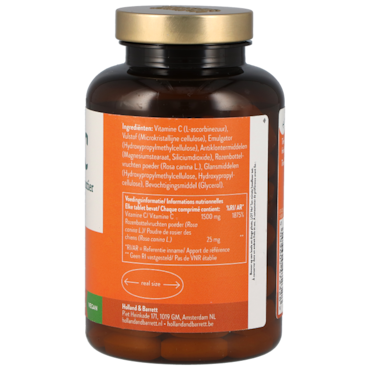 Holland & Barrett Vitamine C Met Rozenbottel 1500mg - 120 tabletten image 2