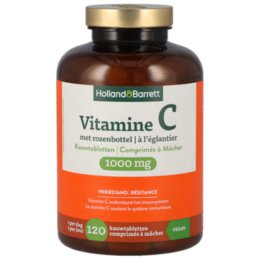 Holland & Barrett Vitamine C 1000mg Églantier - 120 comprimés à mâcher image 1