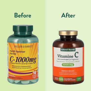 Holland & Barrett Vitamine C 1000mg Églantier - 120 comprimés à mâcher image 4