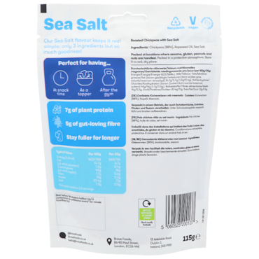 BRAVE Crunchy Chickpeas Sea Salt - 115g image 2