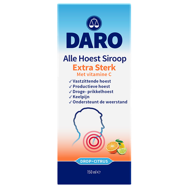 Daro Alle Hoest Siroop Extra Sterk Drop-Citrus (150ml)