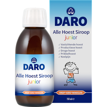 Daro Alle Hoest Siroop Junior Drop-Kers-Winegum (150ml) image 1