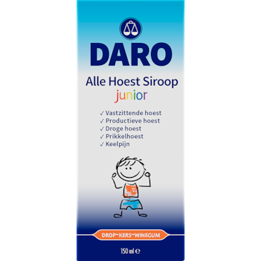 Daro Alle Hoest Siroop Junior Drop-Kers-Winegum (150ml) image 2