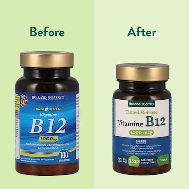 Holland & Barrett Timed Release Vitamine B12 1000mcg - 120 tabletten image 4