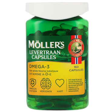 Möller's Omega-3 Levertraan Capsules - 160 capsules image 1