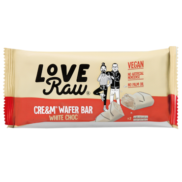 LoveRaw Cream Wafer Bar Vegan White Chocolate - 45g image 1
