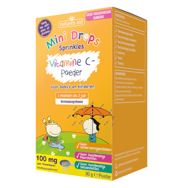 Natures Aid Mini Drops Sprinkles Vitamine C-poeder (90gr)